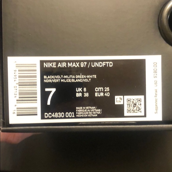 Nike Air Max 97 Undefeated Black Volt Militia Grn - Picture 7 of 8